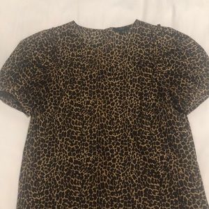 PUFF-SLEEVE TOP IN LEOPARD PRINT COTTON POPLIN